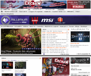 millenium-guilde.org: Millenium Portail - Millenium l'actualité sur World of Warcraft, Starcraft 2, Diablo 3, Jeux Consoles
Millenium, retrouvez toute l'information sur World of Warcraft, Starcraft 2, Diablo 3, CS et les MMORPGs, les guides, les replays, réagissez à l'actualité, participez au forum, et retrouvez notre web TV.