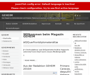 geheim-magazin.de: Willkommen beim Magazin GEHEIM
GEHEIM - Das Magazin zu Geheimdiensten, Polizeien, Überwachungsstaat und Bürgerrechten