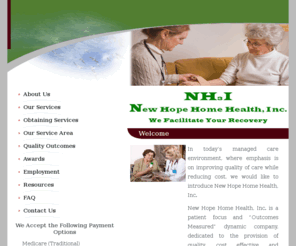 newhopehomehealth.com: New Hope Home Health-Dallas Leading Home Health like Skilled Nursing, Home Health Aides
New Hope Home Health Dallas : New Hope Home Health is to provide quality home care services, focusing resources on the unique needs of patients and their families. New Hope Home Health offers services like Skilled Nursing Dallas, Home Health Aides, Medical Social Services, therapies such as Physical, Occupational, and Speech.