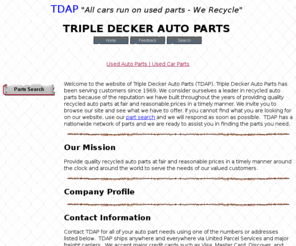 tripledeckerautoparts.com: Triple Decker Auto Parts
Triple Decker Auto Parts