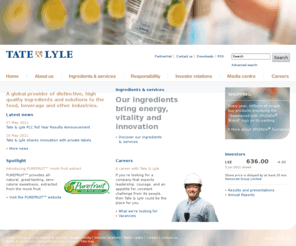 ultramax.net: Tate & Lyle Home
A global provider of distinctive, high quality ingredients and solutions to the food, beverage and other industries. 