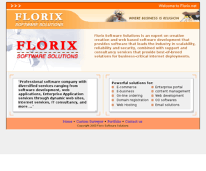 florix.net: PHP tools for development, scalability of PHP,MySQL applications
Provides commercial viability and backing for PHP-based Web businesses-Find PHP resources.