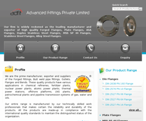 forged-flanges.com: Din Flanges - Plate Flanges and MSS SP 44 Flanges Supplier and Manufacturer | Advanced Fitting Private Limited, Mumbai
Supplier and Manufacturer of Din Flanges, Plate Flanges and MSS SP 44 Flanges. Advanced Fitting Private Limited also provides Forged Flanges, ASA Flanges and Stainless Steel Flanges, Mumbai, Maharashtra, India.