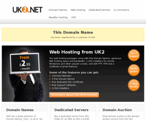 pluribus.co.uk: Domain name registration and website hosting from UK2
UK2 offers affordable domain names, web hosting, e-commerce hosting, reseller hosting and dedicated servers.