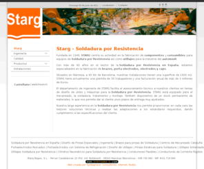 starg.es: Starg – Soldadura por Resistencia
Starg, Manresa, diseño y fabricación de componentes y consumibles para equipos de soldadura por resistencia y utillajes para la industria del automóvil. Especializados en brazos, porta electrodos, electrodos y caps.