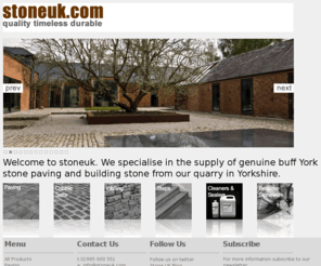 stoneuk.com: stoneuk.com - new and reclaimed york stone paving and setts
We supply quality new and reclaimed York stone paving, setts and offer bespoke cutting and consultation services.