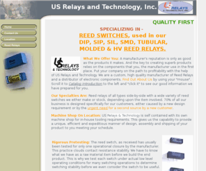 usrelays.biz: Reed Relays, Reed Switches, High Voltage Reed Relays, Opto Sensors, IR Sensors
Reed Relays, Reed Switches, High Voltage Switching to 15 KVDC, Opto Sensors, Proximity Sensors, Reed Sensors, Value Added, IR - Opto Sensors, EAC Electronics, SMD - DIP - SIP - SIL - Low Thermal - Molded Reed Relays, Custom Reed Relays.