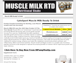 musclemilkreadytodrink.com: Lowest Prices Online To Buy Muscle Milk Ready To Drink
Reviews and lowest prices to buy Cytosport Muscle Milk Ready To Drink.