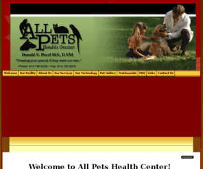 allpetshealthcenter.com: Spring Hill Veterinary | Spring Hill | TN | All Pets Health Center |
Spring Hill Veterinary is a certified Veterinary specializing in pet hospital, vet clinic, emergency vet and much more in Spring Hill, TN. We also do Prescription Diets, Behavior Counseling, Geriatric Wellness, Pulse Oximetery Monitor, Electrocardiogram (ECG), Vaccinations - Cats, Vaccinations - Dogs, Surgical Procedures, Routine Preventative Care, Dental Cleaning, In-House Veterinary Laboratory, Grooming Services, Radiology, Emergency Medical Care, Nutrition Counseling, Microchips, Caring for Your Older Pet, Flea and Tick Prevention, Physical Exam, Ultrasound and all work related in the 37174 area and surrounding areas in Spring Hill