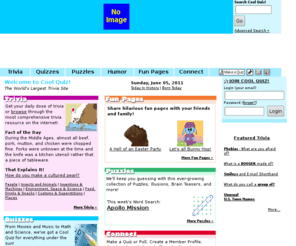 coolquiz.com: Cool Quiz! Trivia, Quizzes, Puzzles, Jokes, Useless Knowledge, FUN!
