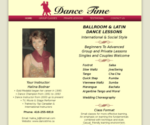 dancetime.ca: Dance Time  l  Where Dancers Go From Fair to Flair
Dance Time, Where Dancers go from fair to flair, Located in Etobicoke, Toronto, Ballroom & Latin Dance Instruction, Beginners To Advanced, Group and Private Lessons, Singles and Couples Welcome