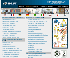 h-lift.com: H-Lift Lifting Equipment,Hoist,Chain,Sling,Material Handling,Rigging Hardware
Manufacturer of lifting equipment, hoist, manual chain hoist, electric hoist, chains & slings, webbing, ratchet tie down, overhead cranes, material handling, rigging, winch, etc from China