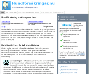 hundforsakringar.nu: Hundförsäkring | Så fungerar den
Hundförsäkring är en viktig del av hundens ekonomiska skydd. Den består av en livförsäkring och en veterinärvårdsförsäkring.