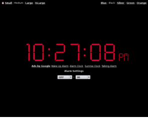 internet-alarm-clock.net: Online Alarm Clock
Online Alarm Clock - Free internet alarm clock displaying your computer time.