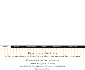 previouslyonpiety.com: Previously On Piety - A Travelling Group of Large Scale Multidisciplinary Installations
