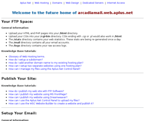 arcadiamail.net: Aplus.Net Web Hosting - Website Hosting, Domains, Web Site Design
Website Hosting, Web Hosting, Web Design, Hosting Control Panel, Domain names, Internet Access, Internet Services, Dedicated Servers, cheap web hosting service,free email address