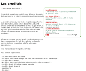 crudite.org: Crudités
Comment accommoder les crudités, quelles crudités utiliser?