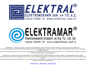 elektramar.com: ThruScan Metal Dedektörleri ve Tru-VEND Satış Otomatları Vending üreticisi
Elektral A.S., Yüksek hassasiyetli MultiZone ThruScan Kapı Tipi Metal Dedektörü, Satış Otomatı üretici