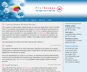proessays.com: Pro/Essays :: Custom essays writing : Buy essays : $13.95/page
Custom essays writing service.