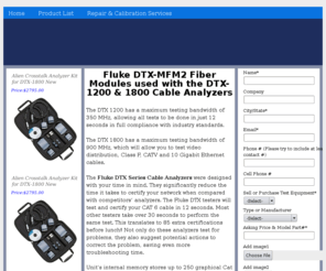 dtx-mfm2.com: Fluke DTX-MFM2 Fiber Modules used with the DTX-1200 & 1800 Cable Analyzers
Fluke DTX-MFM2 Fiber Modules used with the DTX-1200 & 1800 Cable Analyzers