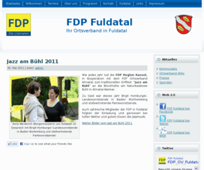 fdp-fuldatal.com: FDP Ortsverband Fuldatal
Der Ortsverband der Liberalen stellt sich vor mit Personendaten, Programmen, Terminen, Aktuellem und Pressemitteilungen. Wir freuen uns sehr, dass Sie den virtuellen Weg...