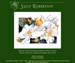 sallyrobertson.com: Sally Robertson Watercolors
Sally Robertson offers original watercolors inspired by the garden and related prints and notecards. Watercolor workshops taught in Bolinas.