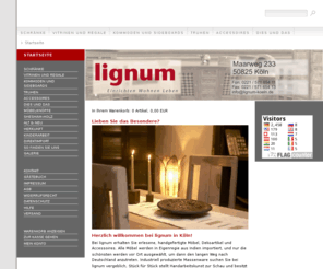 lignum-koeln.de: 
Onlineshop der Firma Lignum GbR, Köln