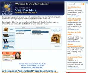 vinylbarmat.com: Welcome to Vinylbarmat.com
Personalized vinyl bar mats, promotional floor matting, rail matting, vinyl barmats,