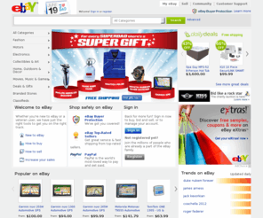 ebayfor2.com: eBay - New & used electronics, cars, apparel, collectibles, sporting goods & more at low prices
Buy and sell electronics, cars, clothing, apparel, collectibles, sporting goods, digital cameras, and everything else on eBay, the world's online marketplace. Sign up and begin to buy and sell - auction or buy it now - almost anything on eBay.com