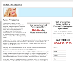 purtoxphiladelphia.com: Purtox Philadelphia
Find a non surgical Philadelphia Purtox wrinkle treatment specialist in your area. Learn about this non surgical treatment and view before and after photos of patients, learn about the cost, benefits and results of Purtox injections.