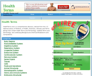 healthterms.net: Health Terms
A comprehensive directory, derived from the U.S. National Library of Medicine, of Health, Dictionary, Glossary and Terms listings that contain health Terms and Terminology, realated Terms and Terminology, and underlying Biological and Chemical Breakdowns and Compositions.