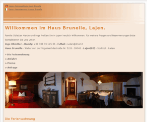 fewo-lajen.com: Ferienwohnung Lajen - Brunelle Lajen
