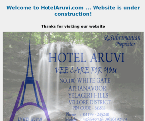 hotelaruvi.com: Welcome to HotelAruvi.com, Yelagiri Hills - HotelAruvi, Aruvi Hotel, Yelagiri Hotel Aruvi , Tourist Spot Hills, Resorts Hills, Motels Vellore, Tamil Nadu, Holidays, Hill Station, Vellore, Tirupattur, North Arcot District
Hotel Aruvi, Yelagiri Hills 