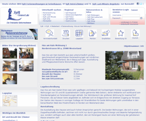 hues-am-hain.com: Sylt Ferienwohnung: Hüs am Hain    Wohnung 1
Das HÃ¼s am Hain besteht aus zwei unterschiedlich groÃen, geschmackvoll eingerichteten Ferienwohnungen am nÃ¶rdlichen Stadtrand von Westerland, die in Bezug auf Lage, Ausstattung und Pflegezustand keine WÃ¼nsche offen lassen.

								