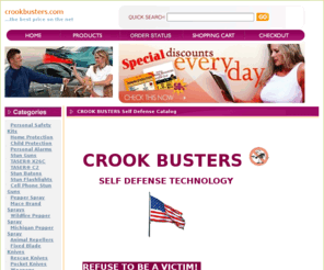 crookbustersinc.com: Crook Busters Self Defense Technology
Crook Busters Self Defense Products help you to feel safe and protect yourself. Get the latest facts and laws for your state. Free shipping on orders $100 or more