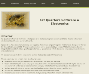 fatquarterssoftware.com: Fat Quarters Software & Electronics - Home
Fat Quarters Software and Electronics distributors of Speake & Co. sensors.