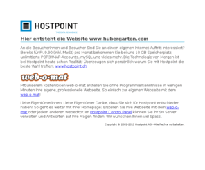 hubergarten.com: Hostpoint AG - Günstiges Webhosting und weltweite Registrierung von Domains
Hostpoint AG, The Data Residence