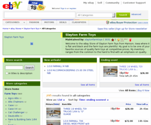 slayton-farm-toys.com: Slayton Farm Toys items - Get great deals on John Deere, Other brands items on eBay Stores!
Buy Slayton Farm Toys, John Deere items on eBay.  Find a huge selection of Other brands, I-H Case I-H, farm toys items and get what you want today.