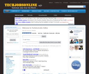 techjobsonline.info: Technical Jobs 2011 : Computer | IT and Engineering Jobs
Latest Advertisement Jobs Vacancies 2011 in Technical position, IT jobs, Engineering jobs and oil and Gas Jobs 2011