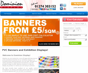 venturedisplay.com: PVC Banners - Exhibition Displays - Vinyl Banners -  Dominion Display
Large format pvc banners, exhibition displays, pull up banners, bannerstands, banner frames, and large format print.