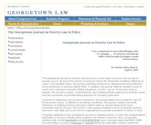 georgetownjournalonpovertylawandpolicy.org: Georgetown Law - The Georgetown Journal on Poverty Law and Policy
Georgetown University Law Center