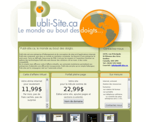 publi-site.ca: Publi-site.ca, conception et hébergement internet.
publi-site.ca - Marketing Internet & solutions internet & solutions web, site électronique