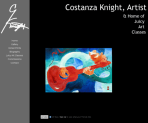 costanzaknight.com: Costanza Knight, Art Instruction & Artist's Gallery, Hendersonville, NC
Art Instruction in Hendersonville, NC, near Asheville, Brevard, and Tryon.  Costanza (Connie) Knight, a watermedia artist, teaches classes for children of elementary school through high school ages. Her figures, landscape paintings, and prints range from fanciful and musical to spiritual in nature.