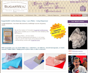 edibow.com: SugarVeil® Confectionery Icing - Flexible Icing | Lace Mat, Icing Dispenser, Kosher, Additive Free
Delicious SugarVeil Confectionery Icing, flexible, free of artificial additives, and lets you create amazing decorations in minutes without complicated techniques or tools.