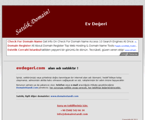 evdegeri.com: Satılık Domainler | Ev Değeri - evdegeri.com
Ev Değeri - evdegeri.com alan adı satılıktır !