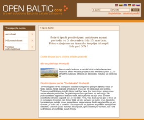 openbaltic.com: Open Baltic
Tūrisma pakalpojummu rezervēšanas portāls
