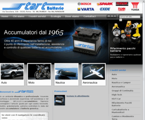 startbatterie.com: Start Batterie di Lanuti Andrea - Batterie per Auto, Moto, Camper, Batterie Nautiche, Batterie Bosch
Start Batterie nata nel 1965 si specializza nella vendita di batterie per tutti i settori industriali e civili, dalle batterie per auto a quelle per moto, dalle batterie nautiche a quelle per i camper. Inoltre  specializzata nel rifacimento di pacchi batterie.