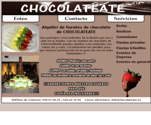 chocolateate.com: Fuentes de Chocolate - Chocolateate
fuentes de chocolate, fuente de chocolate, bodas, comuniones, celebraciones, fondue chocolate