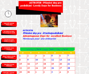 astrofin.cz: ASTROFINPzniv dny pro podnikn Lovely Days for Business
