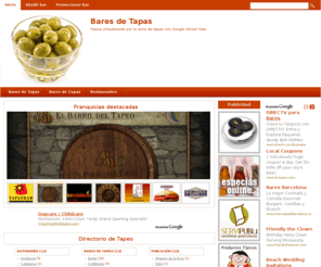 baresdetapas.net: Bares de Tapas
Bares, tabernas, cervecerías y restaurantes de tapas, pinchos, bocatas y picoteo.